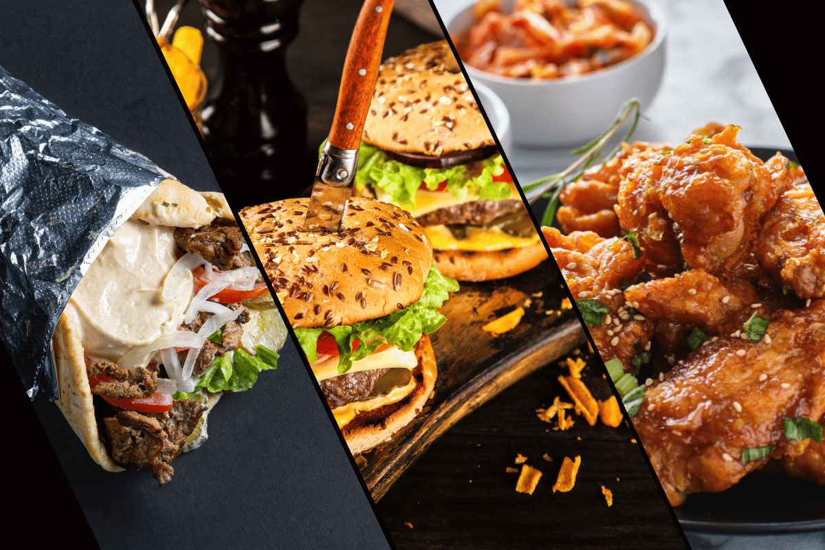 Zinger Burgers, crispy chicken wings, loaded fries, and wraps.