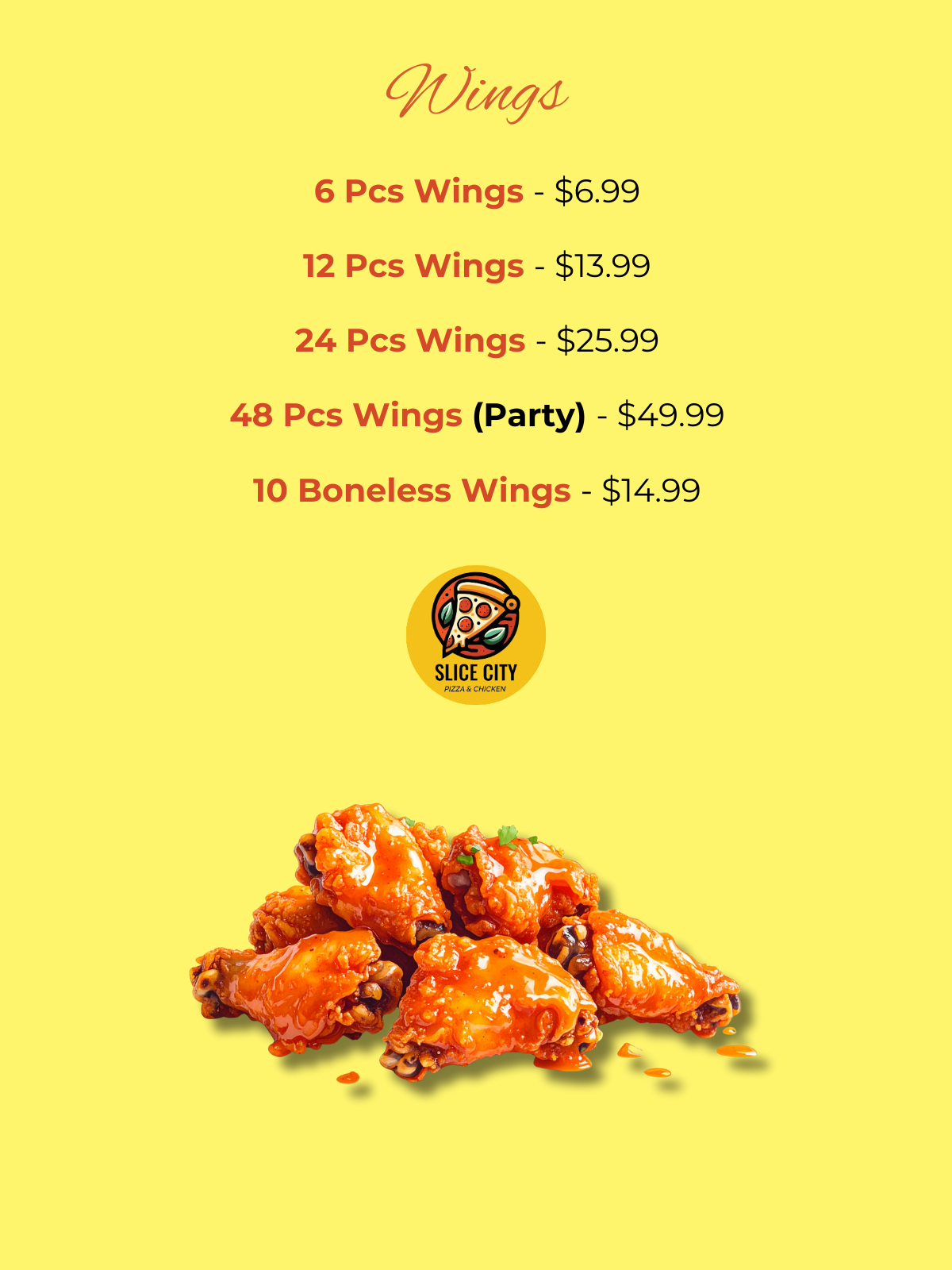 Chicken Wings in Kitchener | Slice City Pizza & Chicken Slice City ...