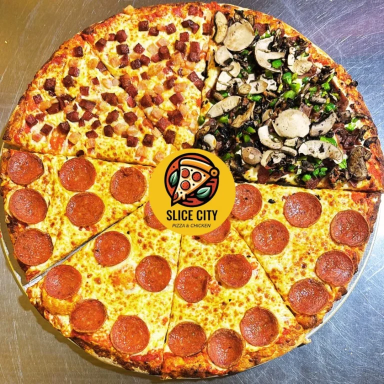 Pizza with different flavours (2)